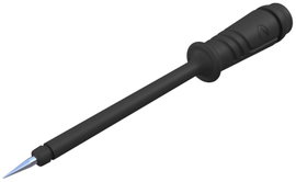 Mérőhegy, mérőtüske, 4mm-es banándugó aljzattal, fekete SKS Hirschmann PRUEF 2