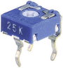 Miniatűr trimmer potméter, lineáris, fekvő, felül állítható, 0,1 W 50 kΩ 215° 235° CA6 V bélyegkép