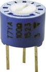 Precíziós trimmer potméter, álló, lineáris, 0,5 W 100 Ω 210° 230° Vishay 75 P 100R bélyegkép