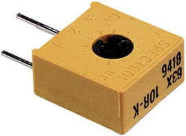 Precíziós trimmer potméter, lineáris, 0,5 W 1 MΩ 270° 300° Vishay 63X1M