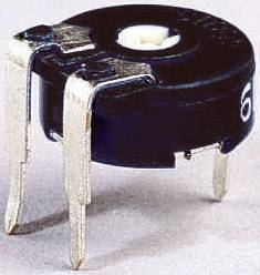 Miniatűr trimmer potméter, lineáris, fekvő, felül állítható, 0,15 W 250 kΩ 220° 240° Piher PT 10 LV 