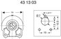 Trimmer potméter, lineáris, fekvő, 0,25 W 250 Ω 250° 270° Piher PT 15 LV 250R 2. bélyegkép