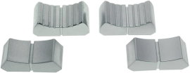 Tolópotméter gomb, jelölt, 18,5 x 1,2 mm, velúr/króm, ALPS 76655 FK12X26