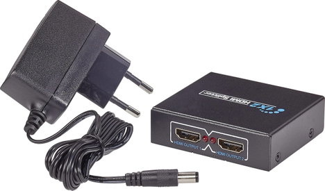 2 portos HDMI splitter HD képes 1920 x 1080 pixel, fekete, SpeaKa Professional 4016138822212 11. kép