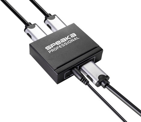 2 portos HDMI splitter HD képes 1920 x 1080 pixel, fekete, SpeaKa Professional 4016138822212 5. kép