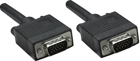 VGA kábel [1x VGA dugó 1x VGA dugó] 1.8 m fekete Manhattan 311731 2. kép