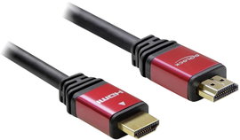 HDMI csatlakozókábel [1x HDMI dugó 1x HDMI dugó] 5 m piros, fekete