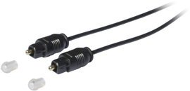 Digitális optikai audio kábel, 1x Toslink dugó - 1x Toslink dugó, 5 m, fekete, Kash 735952
