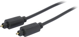 Digitális optikai audio kábel, 1x Toslink dugó - 1x Toslink dugó, 2 m, fekete, Kash 736050