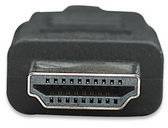 HDMI kábel [1x HDMI dugó 1x HDMI dugó] 3 m fekete High Speed Manhattan 756575 4. kép