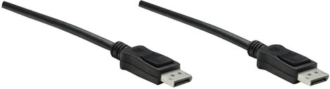 DisplayPort kábel [1x DisplayPort dugó - 1x DisplayPort dugó] 2 m fekete, Manhattan 2. kép