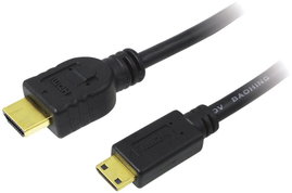 HDMI csatlakozókábel [1x HDMI dugó - 1x HDMI dugó C Mini] 1.5 m fekete