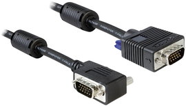 VGA csatlakozókábel [1x VGA dugó 1x VGA dugó] 2 m fekete Delock