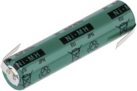 Forrasztható mikroceruza akku AAA NiMH 1,2V 730 mAh, forrfüles, FDK 109094