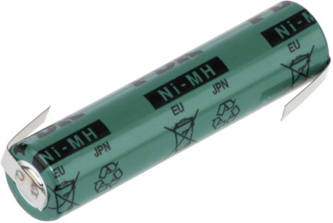 Forrasztható mikroceruza akku AAA NiMH 1,2V 730 mAh, forrfüles, FDK 109094