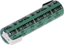 Forrasztható 4/3 A akku NiMH 1,2V 4000 mAh, forrfüles, FDK HR-4/3AU-LF
