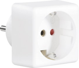 Konnektor átalakító adapter Európa, fehér, 141k