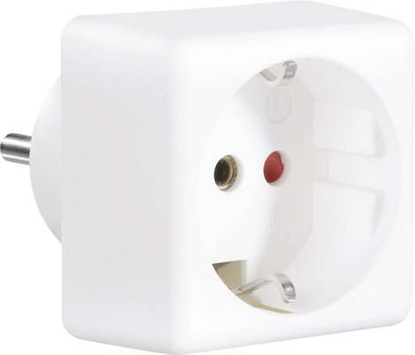 Konnektor átalakító adapter Európa, fehér, 141k