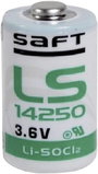 1/2 AA lítium elem, 3,6V 1200 mAh, 15 x 25 mm, Saft LS14250 bélyegkép