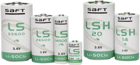 1/2 AA lítium elem, 3,6V 1200 mAh, 15 x 25 mm, Saft LS14250 3. kép