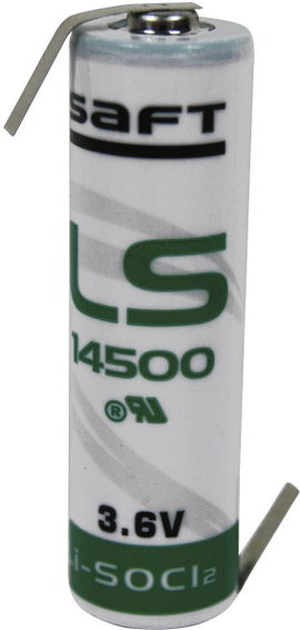 AA lítium ceruzaelem, forrasztható, 3,6V 2600 mAh, forrfüles, 14,5 x 50 mm, Saft LS14500HBG