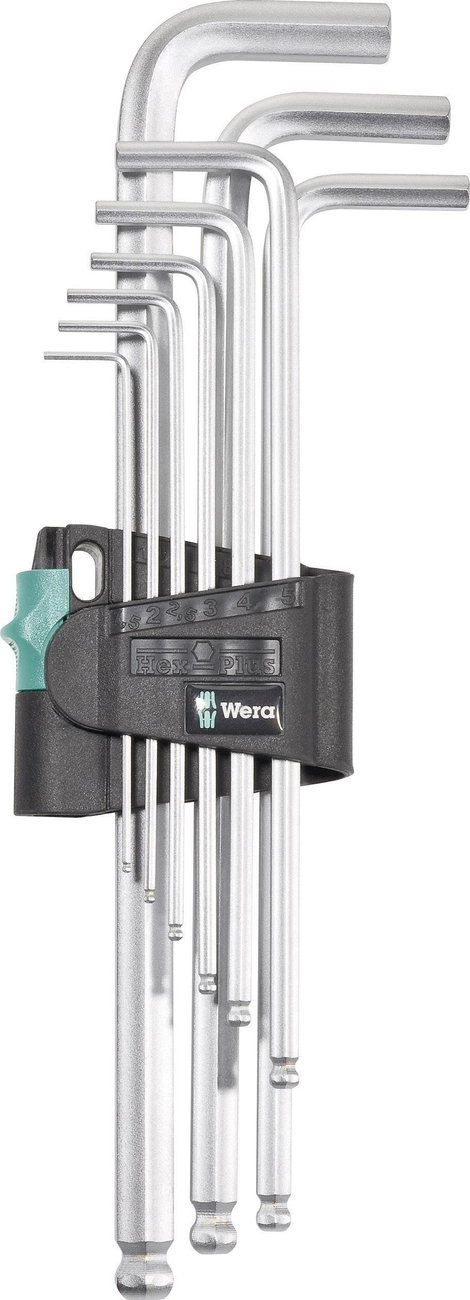Hatszögkulcs készlet, gömb kulccsal, 9 részes, Wera 950 PKL/9 SM N 2. kép