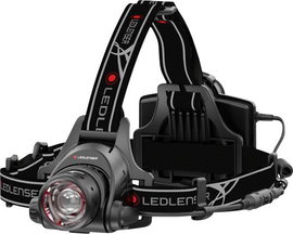 LED-es fejlámpa, akkus, 1 LED 1000 lm 300 m 40 óra 340 g, fekete, Ledlenser H14R.2 7299-R