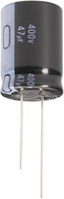 Elektrolit kondenzátor, radiális, álló, RM 5 mm 47 µF 250 V 20 % Ø 12,5 x 25 mm Jianghai ECR2ELK470M bélyegkép