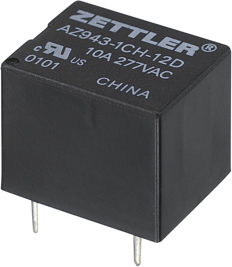 Miniatűr nyák relé, Zettler Electronics AZ943-1CH-6DE 6 V/DC 1 váltó, 15 A, 30 V/DC/300 V/AC, 2770 V