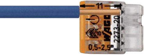 Sorkapocs, 2 pólus, 0,5-2,5 mm², fehér (átlátszó) WAGO COMPACT CONNECTOR 5. kép