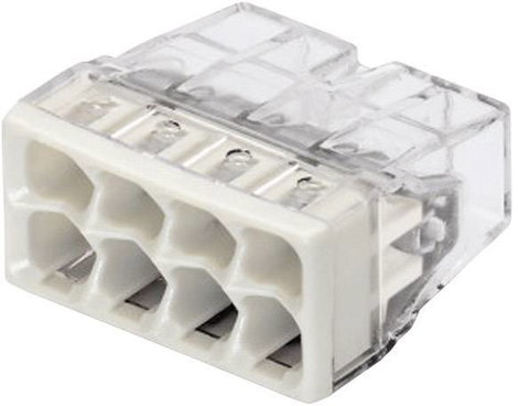 Sorkapocs, 8 pólus, 0,5-2,5 mm², szürke (átlátszó) WAGO COMPACT CONNECTOR