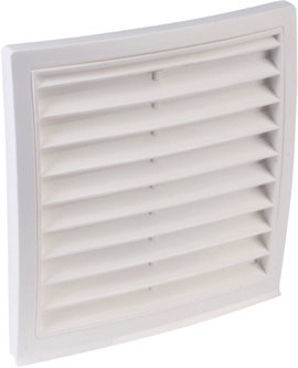 Ventilátor rács, műanyag, alkalmas a 10 cm átmérőjű csőhöz Wallair 100 szúnyogháló
