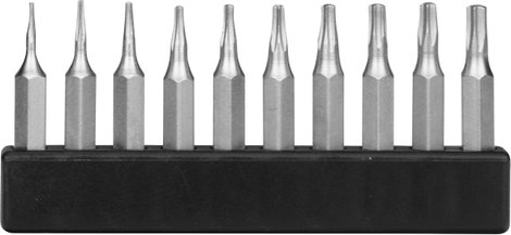 Mini Torx BIT készlet, 10 részes, T1-T10, 4 mm, Donau MBS67