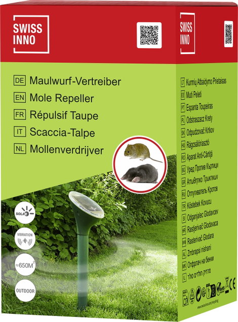 Napelemes vakondriasztó, pocokriasztó, Swissinno 1 704 001