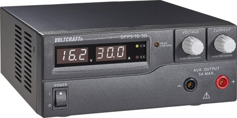 Programozható labortápegység 1 - 16 V/DC 0 - 30 A 480 W, VOLTCRAFT DPPS-16-30 3. kép