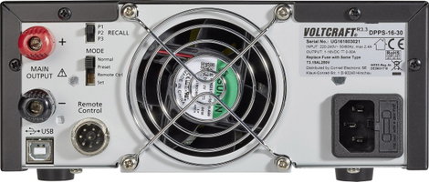 Programozható labortápegység 1 - 16 V/DC 0 - 30 A 480 W, VOLTCRAFT DPPS-16-30 4. kép