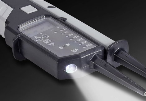 Kétpólusú feszültségvizsgáló LED/LCD kijelző, 0 - 690V AC/DC, Voltcraft VC-55 LCD 5. kép