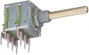 Forgó potméter, sztereo, 0,05 W 100 kΩ Potentiometer Service GmbH 4021 16T W4B8L30 100K+LOG bélyegkép