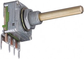 Forgó potméter, mono, 0,05 W 10 kΩ Potentiometer Service GmbH 2018 16 W4B8L30 10K+LOG