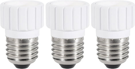 Lámpa foglalat átalakító adapter E27-ről E14-re, fehér, 3 db, Renkforce