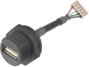 USB dugaszolható összekötő 2.0 - IP67 Alj, beépíthető A-USB-APFS USB B aljról 5 pólusúdugóra Assmann bélyegkép