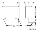MKP fóliakondenzátor, radiális, álló 0,01 µF 275 V/AC 20 % RM 10 mm 12,5 x 5 x 11 mm 2. kép