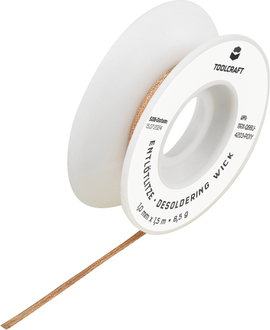 Kiforrasztó huzal Hossz 1.5 m Szélesség 1.0 mm Toolcraft ZD-180