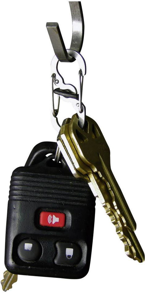 Dupla karabíner, ezüst színű, 2 db, S-Biner MicroLock NI-LSBM-11-2R3 MicroLock S-Biner 2 NITE Ize 15. kép