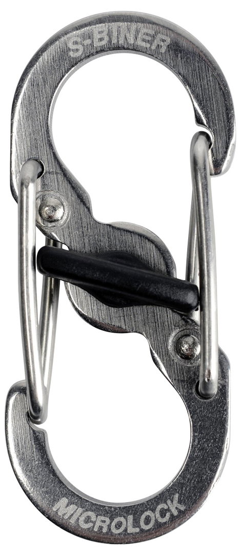 Dupla karabíner, ezüst színű, 2 db, S-Biner MicroLock NI-LSBM-11-2R3 MicroLock S-Biner 2 NITE Ize