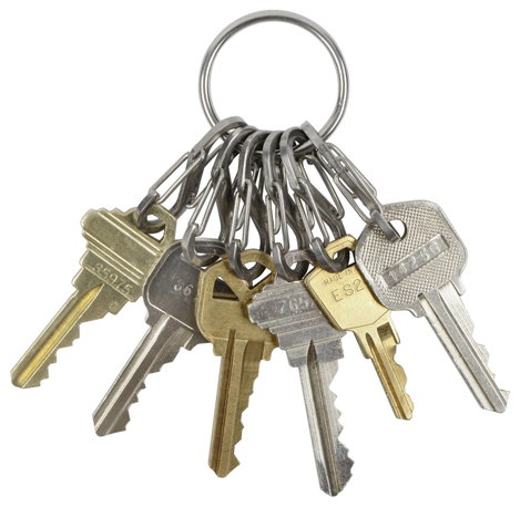 Kulcskarika, ezüst színű, 6 db S-Biner karabínerrel NI-KRGS-11-R3 KeyRing NITE Ize 2. kép