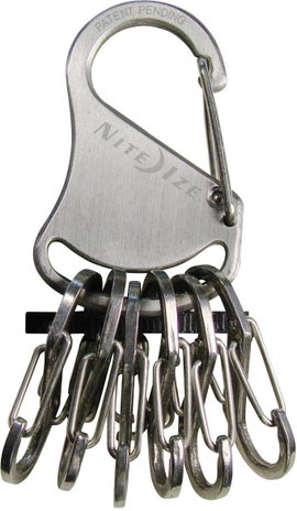 Kulcstartó 6 db karabínerrel, ezüst színű, Locker NI-KLK-11-R3 KeyRack Locker NITE Ize