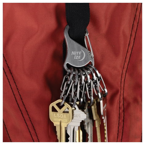 Kulcstartó 6 db karabínerrel, ezüst színű, Locker NI-KLK-11-R3 KeyRack Locker NITE Ize 8. kép