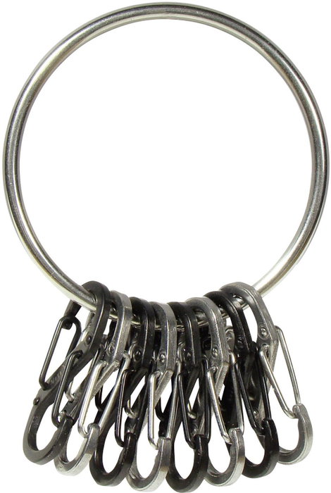 Kulcskarika 8 db S-Biner karabínerrel NI-BRG-M1-R3 BigRing 8 S-Biner NITE Ize 10. kép