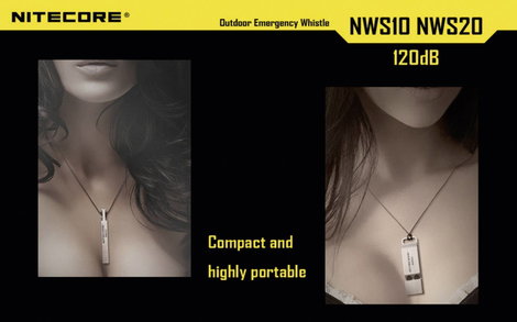 NiteCore Vészjelző síp, NiteCore NWS10 Vészjelző síp, NWS10 3. kép